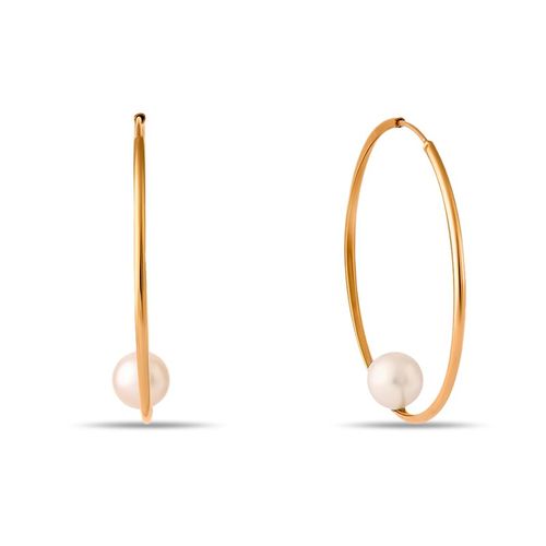 Сапфир каталог товаров Серьги конго из золота с жемчугом