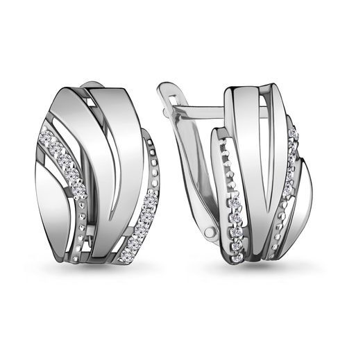 Сапфир каталог товаров Серьги из серебра с фианитом