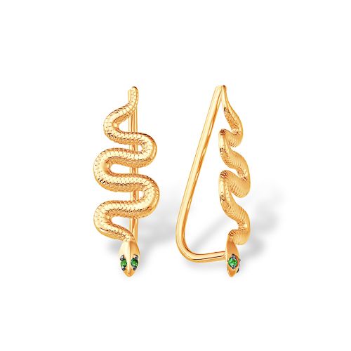 Сапфир каталог товаров Серьги детские из золота с фианитом