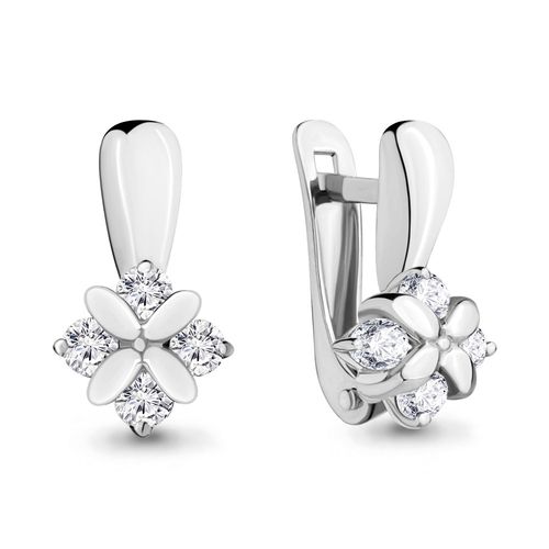 Сапфир каталог товаров Серьги из серебра с фианитом