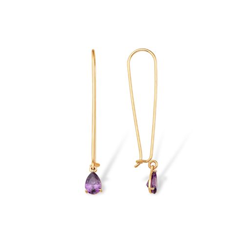 Сапфир каталог товаров Серьги из золота с фианитом