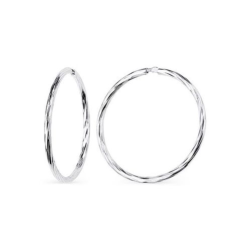 Сапфир каталог товаров Серьги конго из серебра