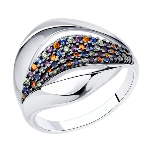 Сапфир каталог товаров Кольцо из серебра с фианитом