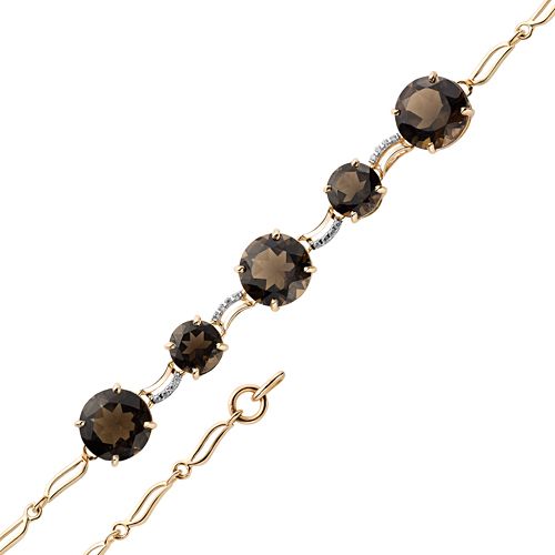 Сапфир каталог товаров Браслет женский из золота с фианитом, раух-топазом Сапфир каталог товаров Браслет женский из золота с фианитом, раух-топазом