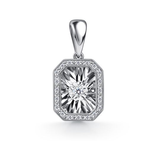 Сапфир каталог товаров Подвеска из белого золота с бриллиантом