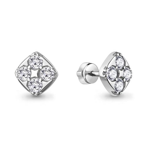 Сапфир каталог товаров Серьги гвоздики из серебра с фианитом