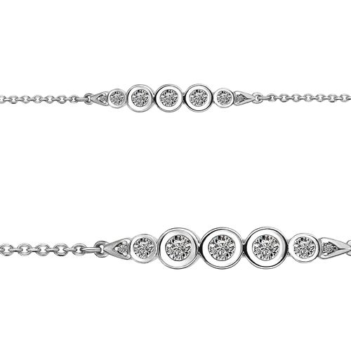 Сапфир каталог товаров Браслет женский из серебра с фианитом