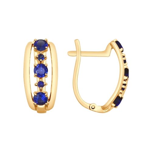 Сапфир каталог товаров Серьги из золота с сапфиром