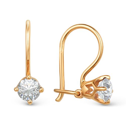 Сапфир каталог товаров Серьги-детские из золота с фианитом