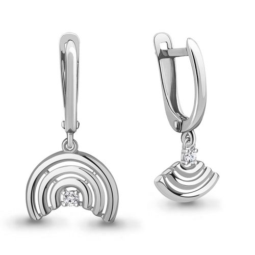 Сапфир каталог товаров Серьги из серебра с фианитом