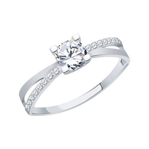 Сапфир каталог товаров Кольцо из серебра с фианитом