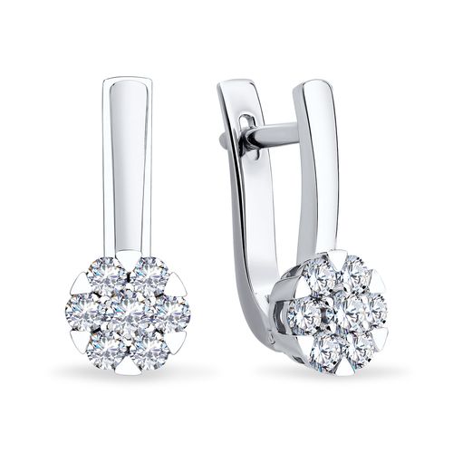 Сапфир каталог товаров Серьги из белого золота с бриллиантом