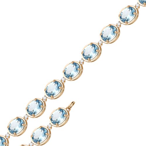 Сапфир каталог товаров Браслет женский из золота с фианитом, топазом Сапфир каталог товаров Браслет женский из золота с фианитом, топазом