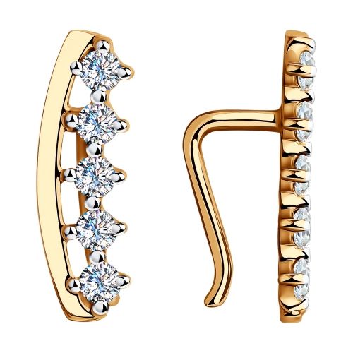 Сапфир каталог товаров Серьги из золота с фианитом