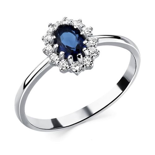 Сапфир каталог товаров Кольцо из серебра с фианитом