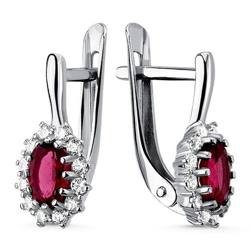 Сапфир каталог товаров Серьги из серебра с фианитом