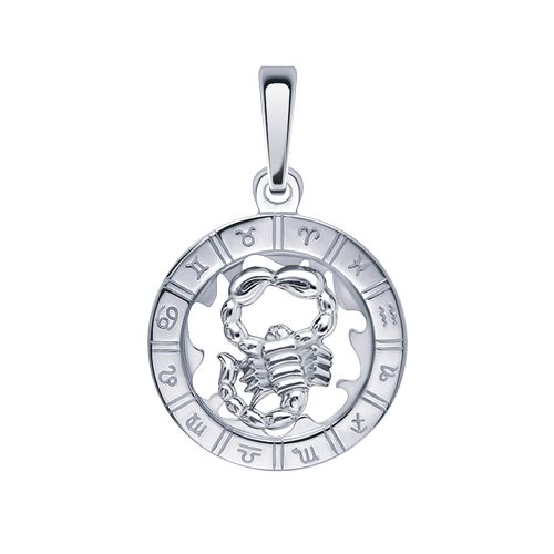 Сапфир каталог товаров Подвеска знак зодиака из серебра