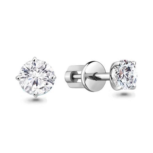 Сапфир каталог товаров Серьги гвоздики из серебра с фианитом