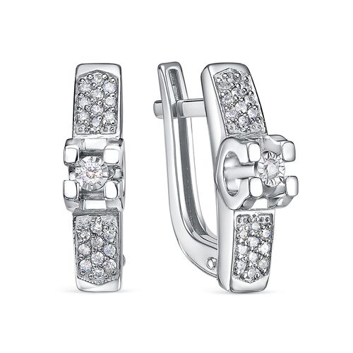 Сапфир каталог товаров Серьги из серебра с фианитом