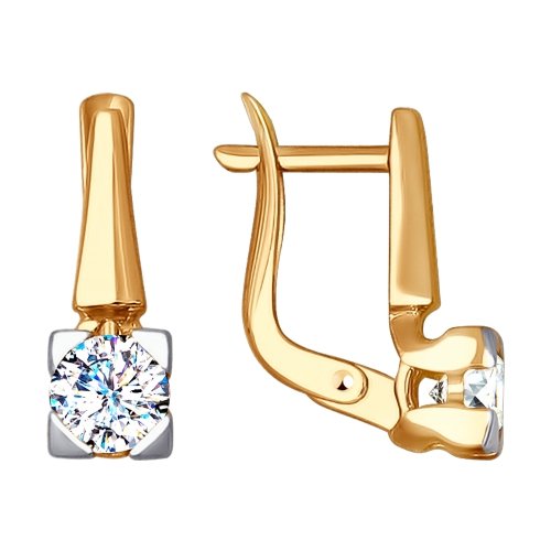 Сапфир каталог товаров Серьги из золота с фианитом