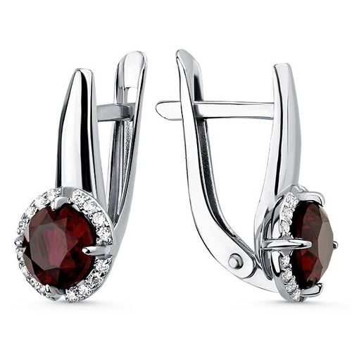 Сапфир каталог товаров Серьги из серебра с фианитом