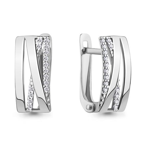 Сапфир каталог товаров Серьги из серебра с фианитом