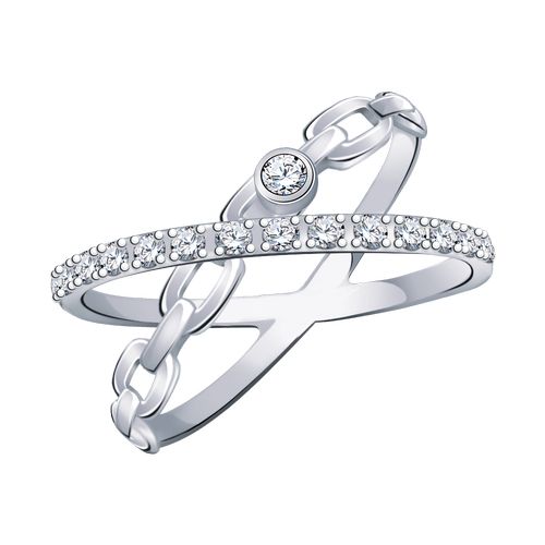 Сапфир каталог товаров Кольцо из серебра с фианитом