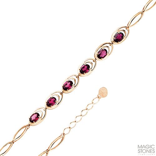 Сапфир каталог товаров Браслет женский из золота с родолитом Сапфир каталог товаров Браслет женский из золота с родолитом