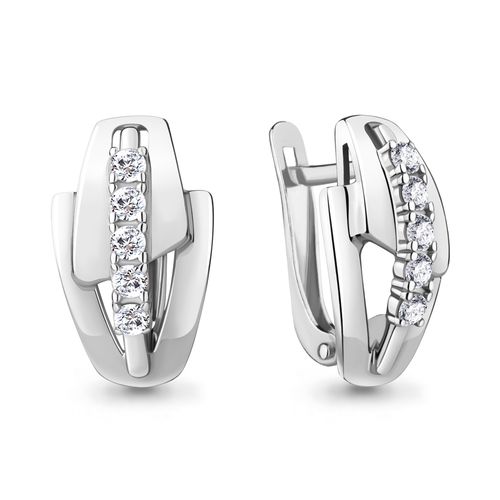 Сапфир каталог товаров Серьги из серебра с фианитом