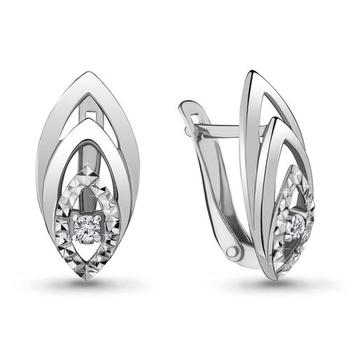 Сапфир каталог товаров Серьги из серебра с фианитом