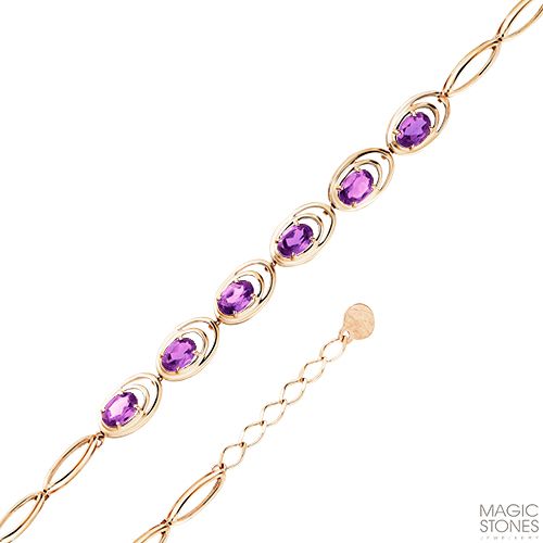 Сапфир каталог товаров Браслет женский из золота с аметистом Сапфир каталог товаров Браслет женский из золота с аметистом