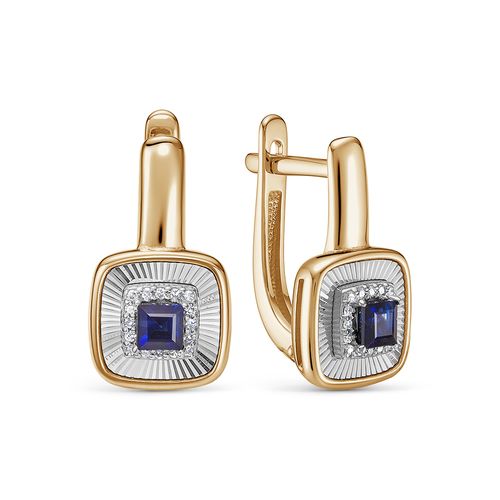 Сапфир каталог товаров Серьги из золота с сапфиром, бриллиантом