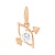 Сапфир каталог товаров Подвеска знак зодиака Стрелец из золота с фианитом