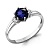 Сапфир каталог товаров Кольцо из серебра с фианитом, сапфиром