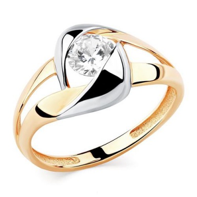 Сапфир каталог товаров Кольцо из золота с фианитом 