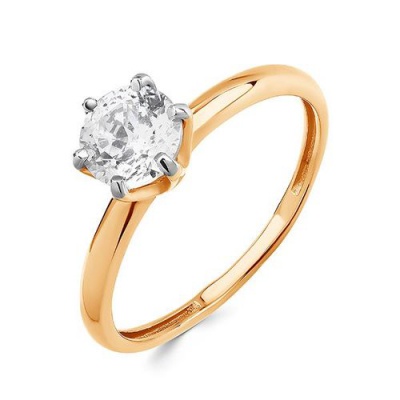 Сапфир каталог товаров Кольцо из золота с фианитом 