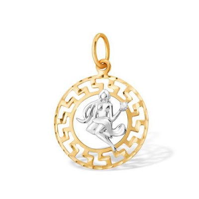 Сапфир каталог товаров Подвеска знак зодиака Дева из золота 
