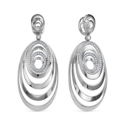 Сапфир каталог товаров Серьги из белого золота с бриллиантом 