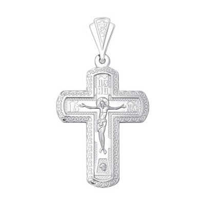 Сапфир каталог товаров Подвеска крест из серебра 