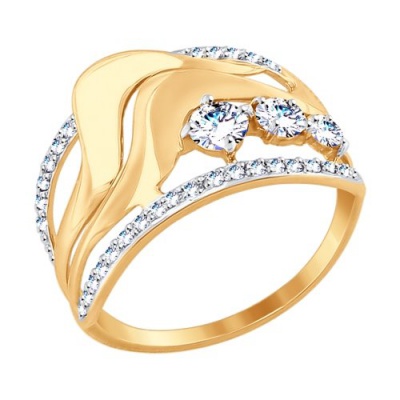 Сапфир каталог товаров Кольцо из золота с фианитом 