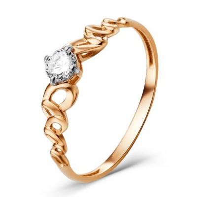 Сапфир каталог товаров Кольцо из золота с фианитом 