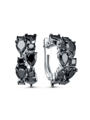 Сапфир каталог товаров Серьги из серебра с фианитом 