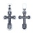 Сапфир каталог товаров Подвеска крест из серебра с чернением с фианитом