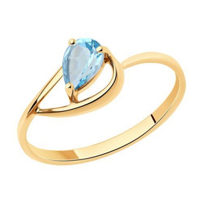 Сапфир каталог товаров Кольцо из золота с топазом 