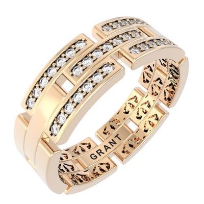 Сапфир каталог товаров Кольцо обручальное из золота с бриллиантом 