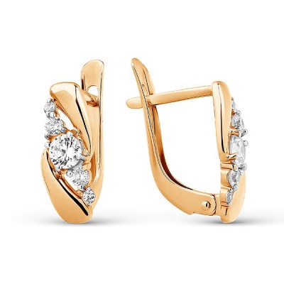 Сапфир каталог товаров Серьги из золота с фианитом 