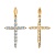 Сапфир каталог товаров Подвеска крест из серебра с позолотой с фианитом