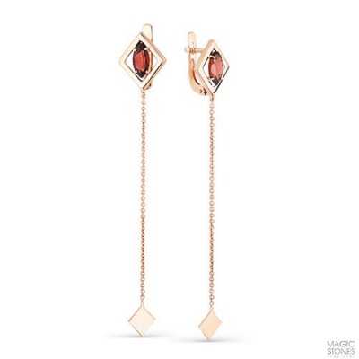 Сапфир каталог товаров Серьги из золота с гранатом 