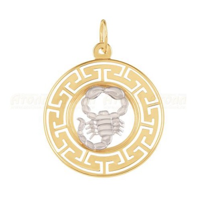 Сапфир каталог товаров Подвеска знак зодиака Скорпион из золота 