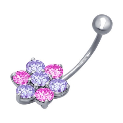 Сапфир каталог товаров Пирсинг из серебра с фианитом 